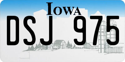 IA license plate DSJ975