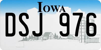 IA license plate DSJ976