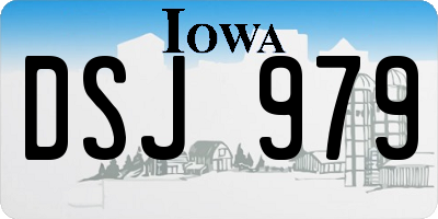IA license plate DSJ979