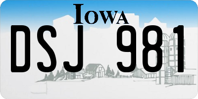 IA license plate DSJ981