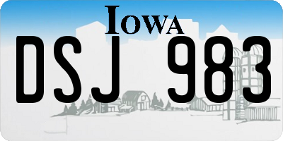 IA license plate DSJ983