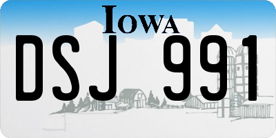IA license plate DSJ991