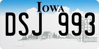 IA license plate DSJ993