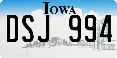 IA license plate DSJ994