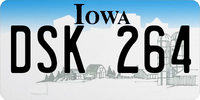 IA license plate DSK264
