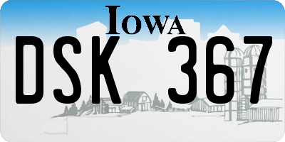 IA license plate DSK367