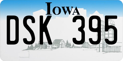 IA license plate DSK395