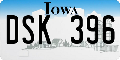 IA license plate DSK396
