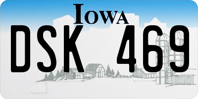IA license plate DSK469