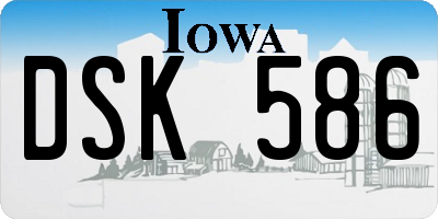 IA license plate DSK586