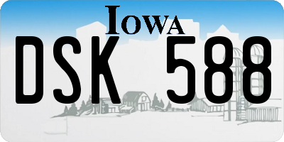 IA license plate DSK588