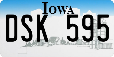 IA license plate DSK595