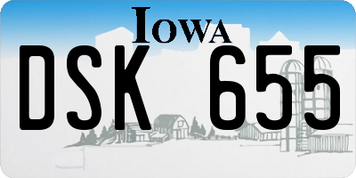 IA license plate DSK655