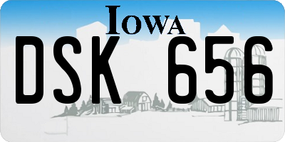 IA license plate DSK656