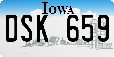 IA license plate DSK659