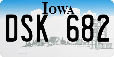 IA license plate DSK682