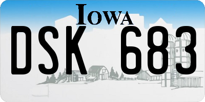 IA license plate DSK683