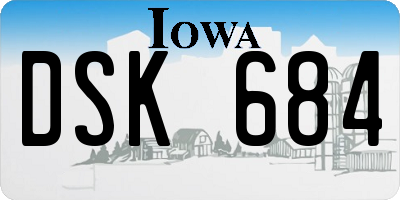 IA license plate DSK684