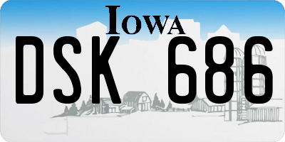 IA license plate DSK686