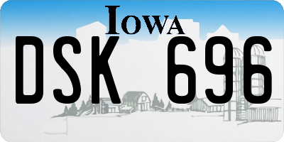 IA license plate DSK696