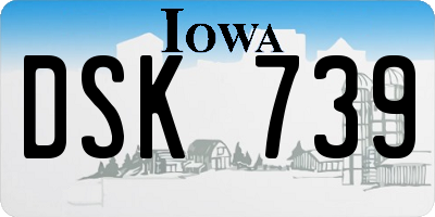 IA license plate DSK739