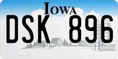 IA license plate DSK896