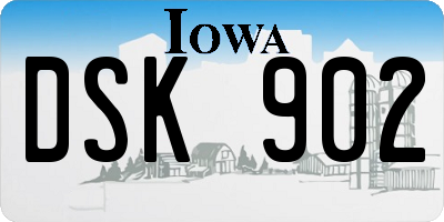 IA license plate DSK902