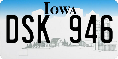 IA license plate DSK946