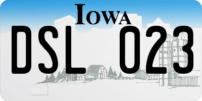 IA license plate DSL023