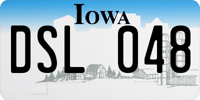 IA license plate DSL048