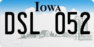IA license plate DSL052