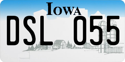 IA license plate DSL055