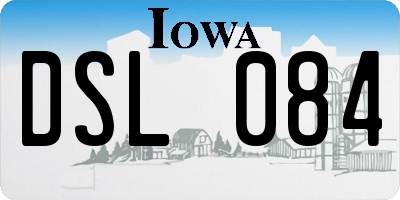IA license plate DSL084