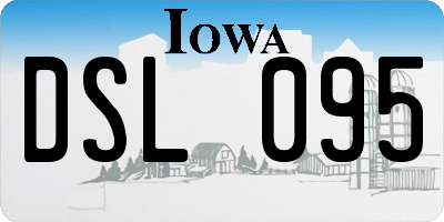 IA license plate DSL095