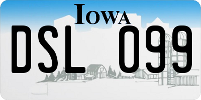 IA license plate DSL099