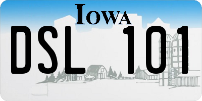 IA license plate DSL101