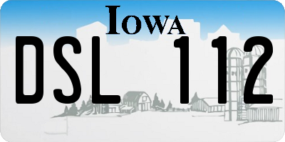 IA license plate DSL112
