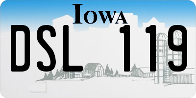 IA license plate DSL119