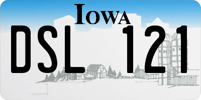 IA license plate DSL121