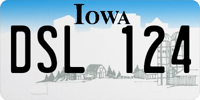 IA license plate DSL124