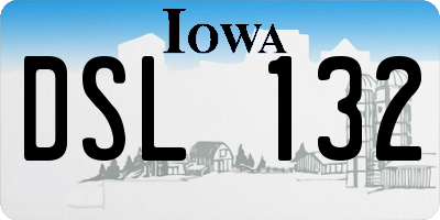 IA license plate DSL132