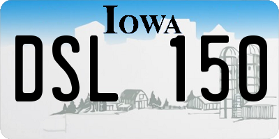IA license plate DSL150