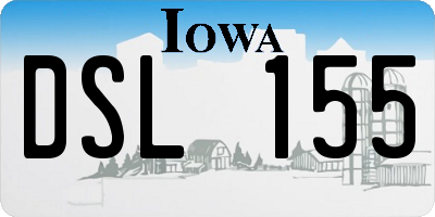 IA license plate DSL155