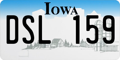 IA license plate DSL159