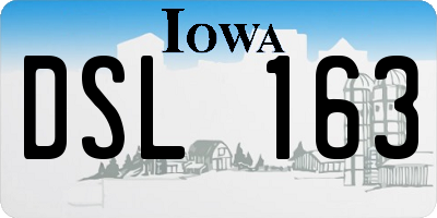 IA license plate DSL163