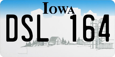 IA license plate DSL164