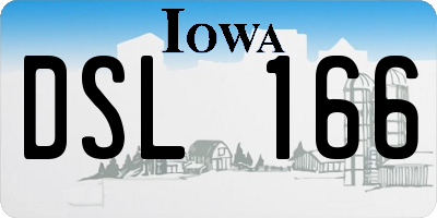 IA license plate DSL166
