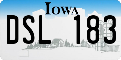 IA license plate DSL183