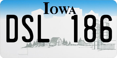 IA license plate DSL186