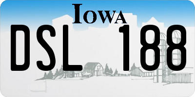 IA license plate DSL188